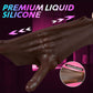 Bragas sin tirantes de dildo NoirFlex Ebony de 7,3 pulgadas
