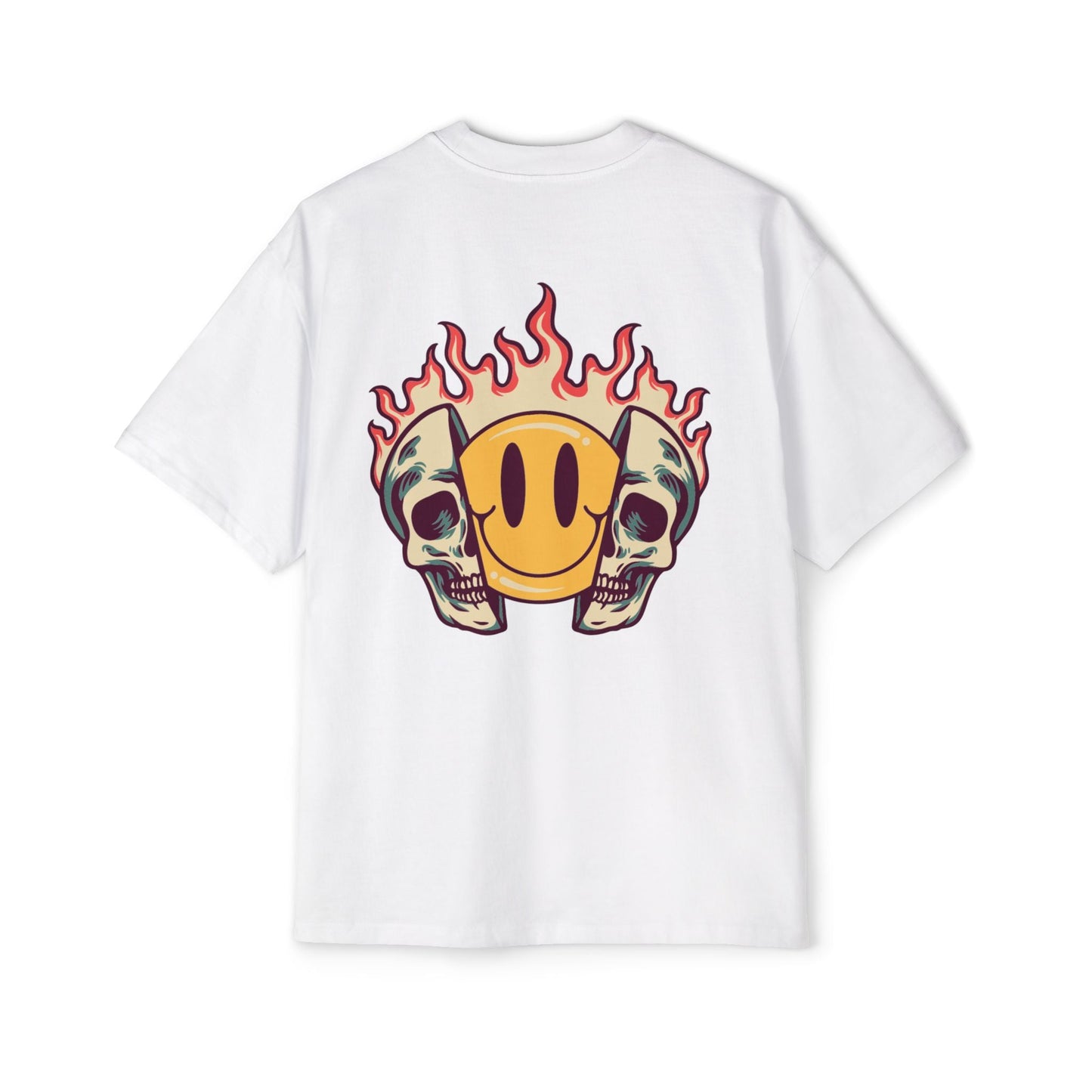 Camiseta Oversize para Hombre EA con Emoji de Fuego