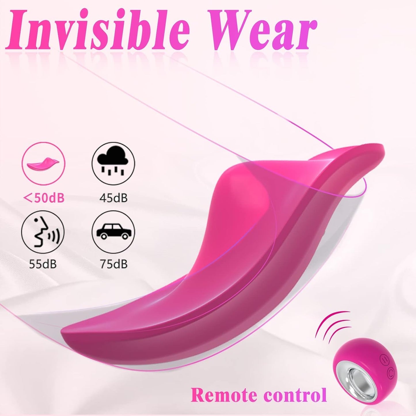 RoseWhisper Vibrador de bragas con control remoto 12 modos