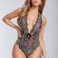 V-Cut Lacy Teddy Lingerie