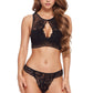 Lace Keyhole Bralette Set
