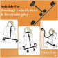 Kit de barra separadora BDSM de cuero sintético LeatherLock