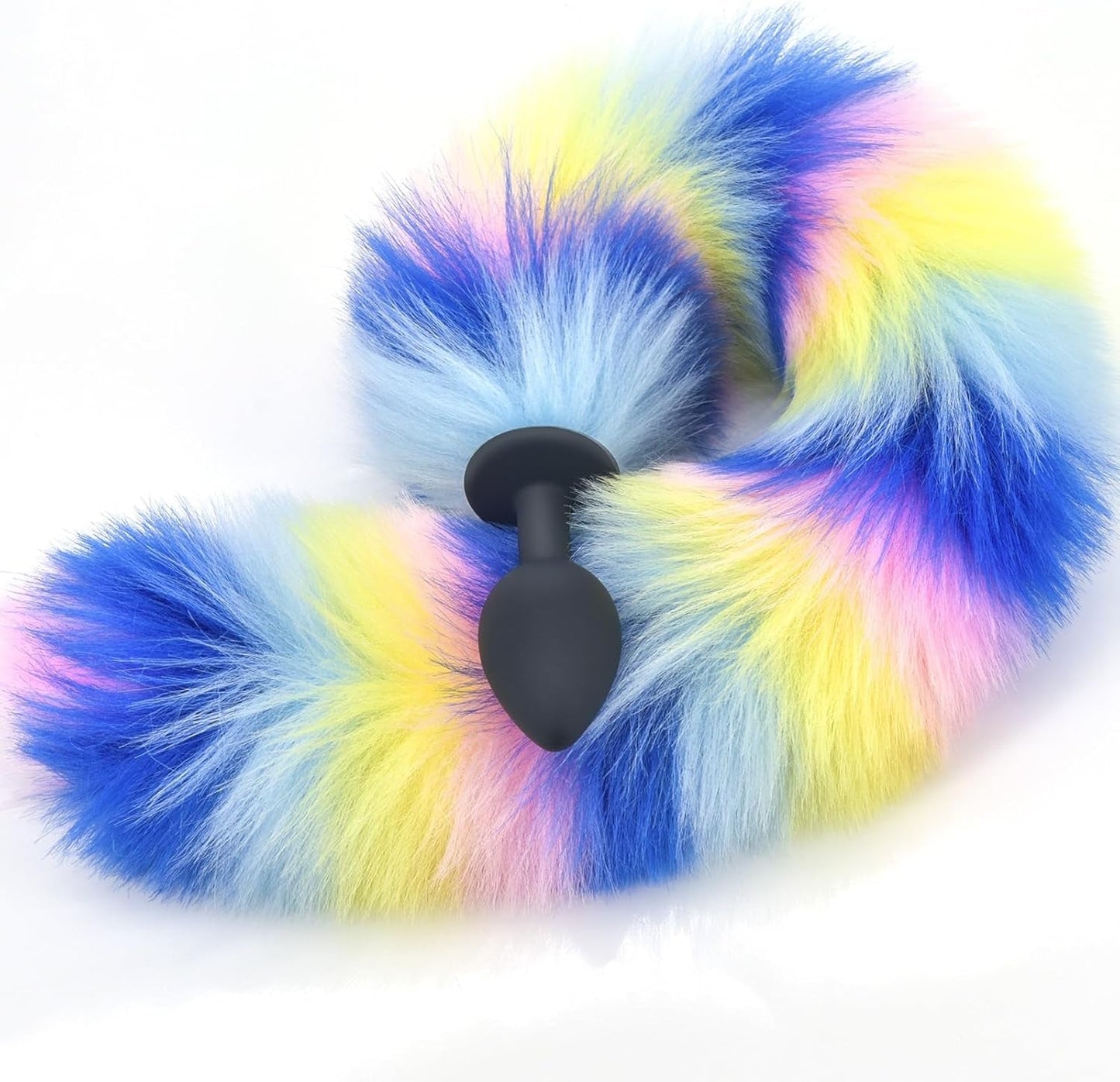 CandyFox Black Silicone Fox Tail Plug Colorful 15.7"