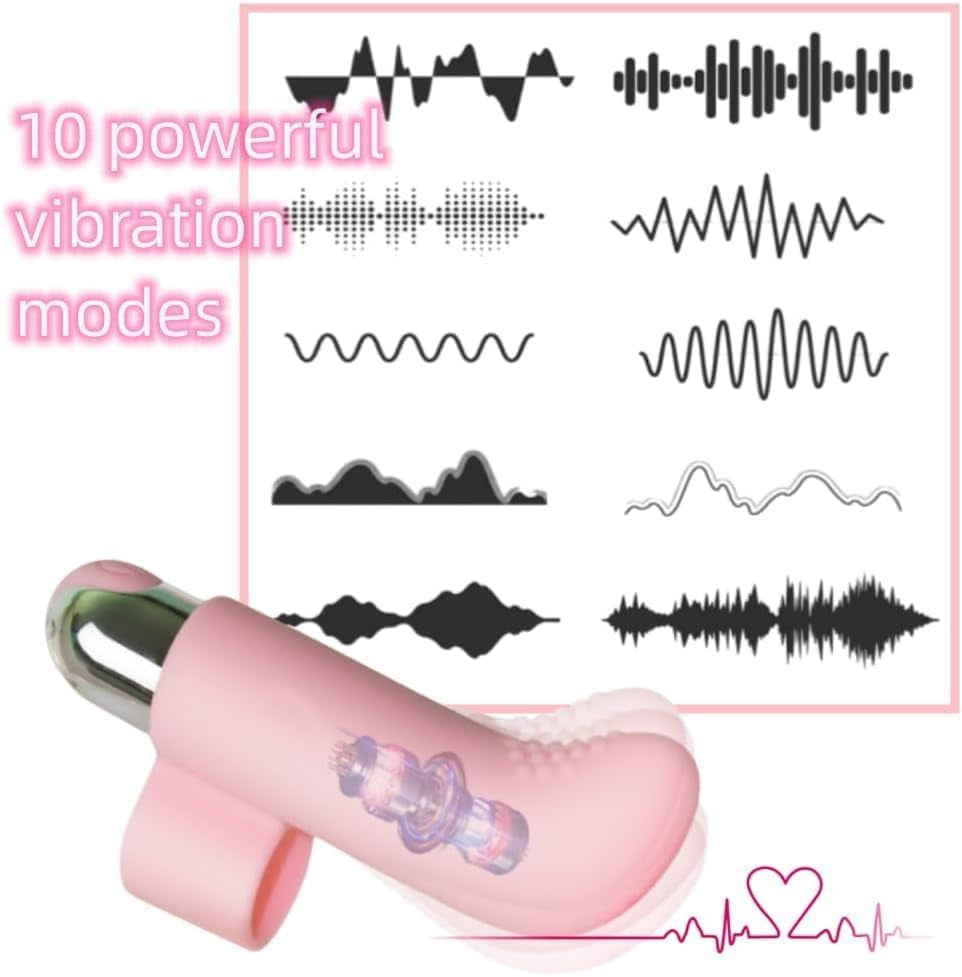 Vibrador de dedo HydraPulse 10 modos, resistente al agua IPX7, USB