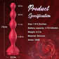 Vibrador de bolas anales CrimsonPetal de 7,8" con 9 modos