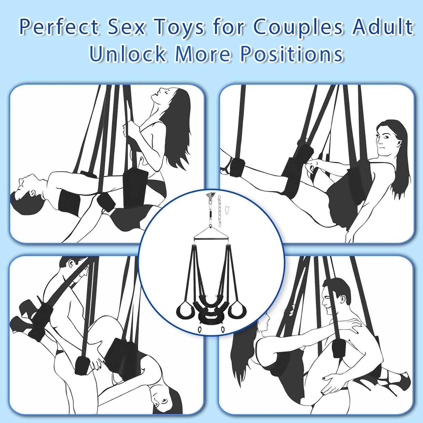 TitanOrbit 360° Ceiling Sex Swing 1000lb