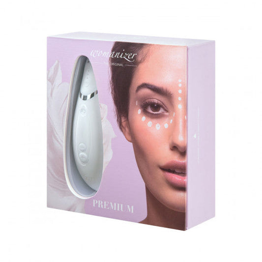 Womanizer Premium Vibrateur Clitoridien - Blanc/Chrome