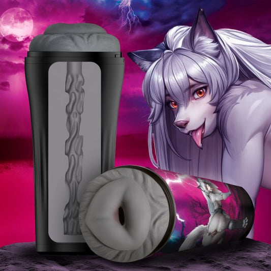 Criatura que se masturba con un trasero de lobo