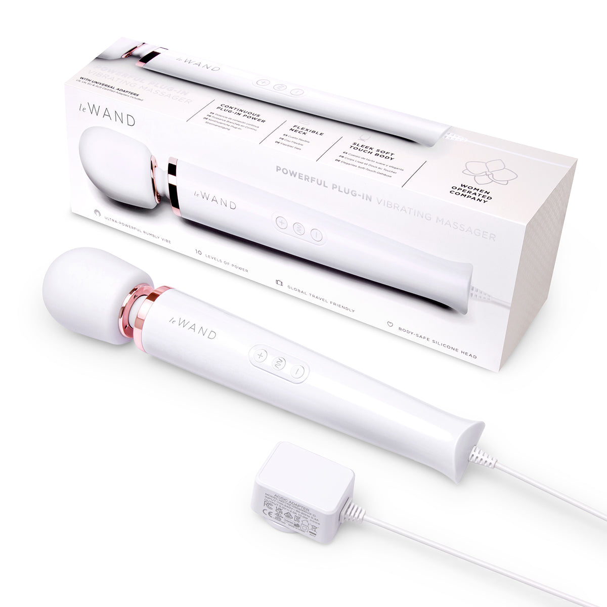 Masajeador de varita vibratoria con cable Le Wand - Blanco