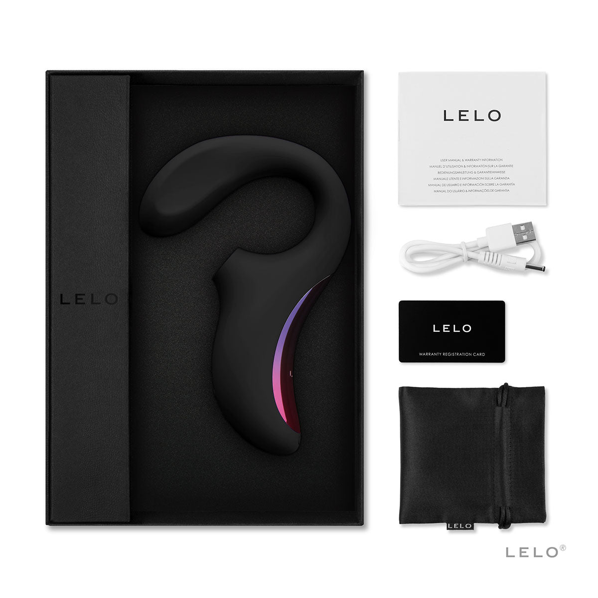 Masajeador sónico dual LELO Enigma - Negro