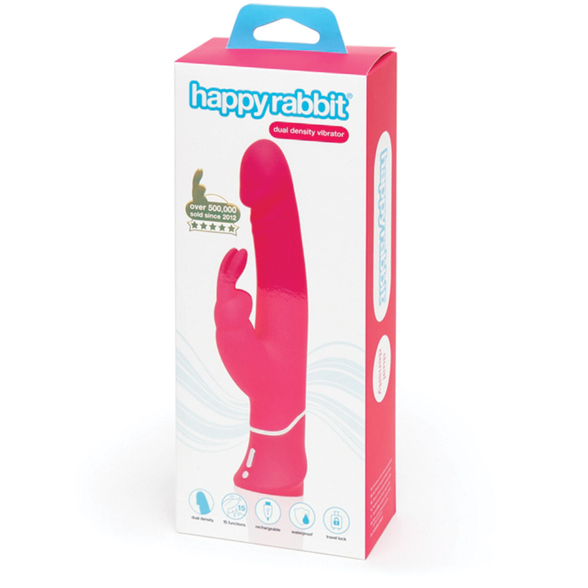 Vibrador de conejo Happy Rabbit de doble densidad rosa