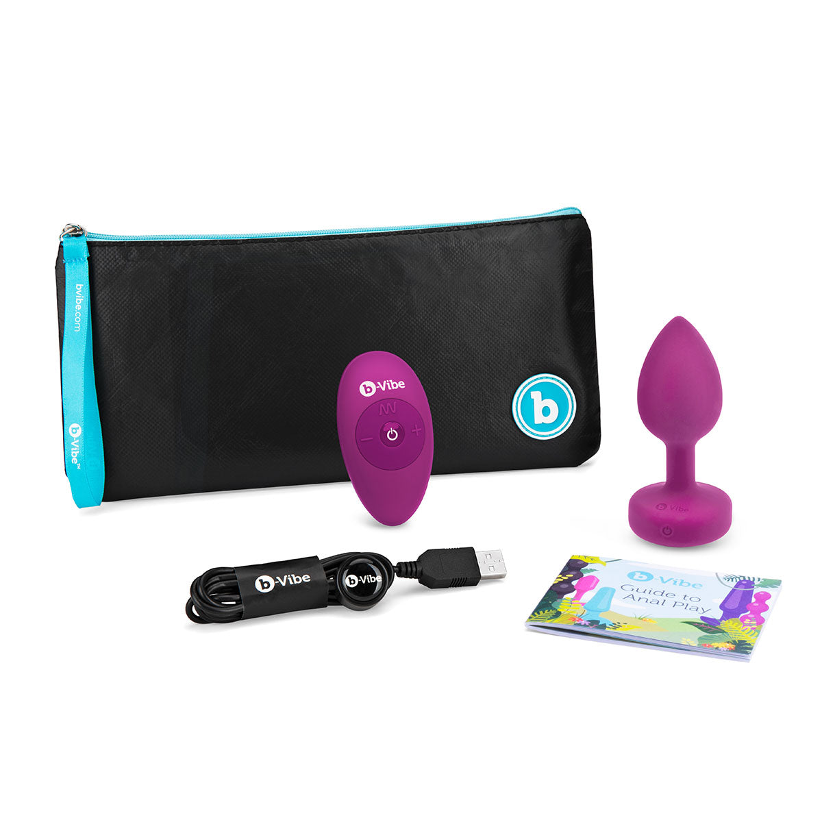 Plug vibrant Bijou b-Vibe S/M - Fuchsia