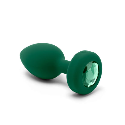 b-Vibe Vibrating Jewel Plug M/L - Esmeralda
