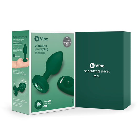 b-Vibe Vibrating Jewel Plug M/L - Emerald
