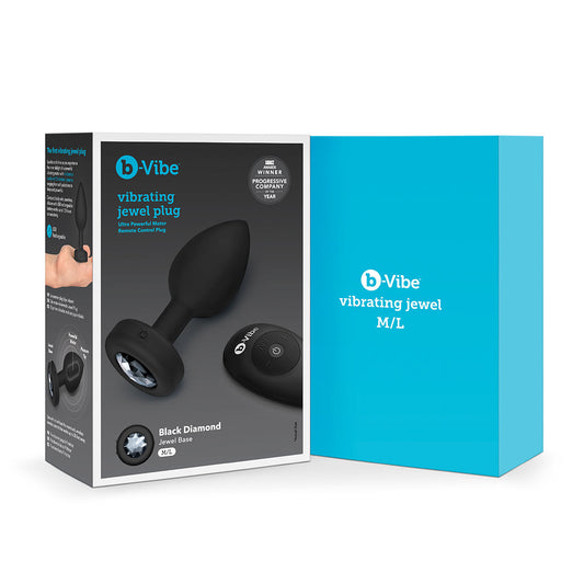 b-Vibe Vibrating Jewel Plug M/L - Black