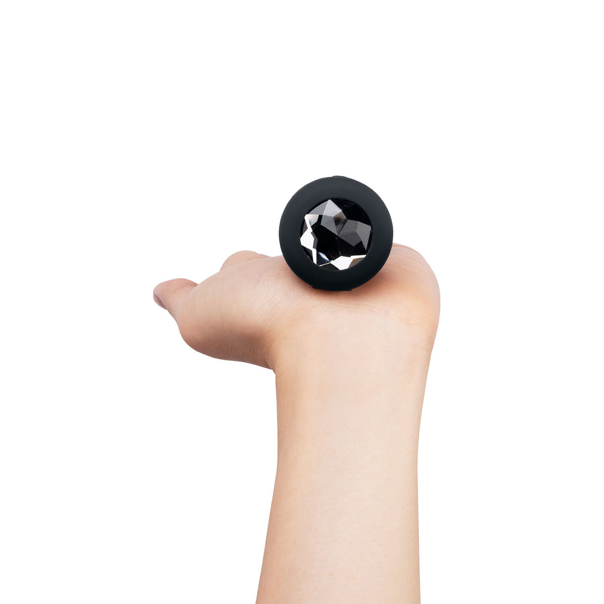 b-Vibe Vibrating Jewel Plug M/L - Negro