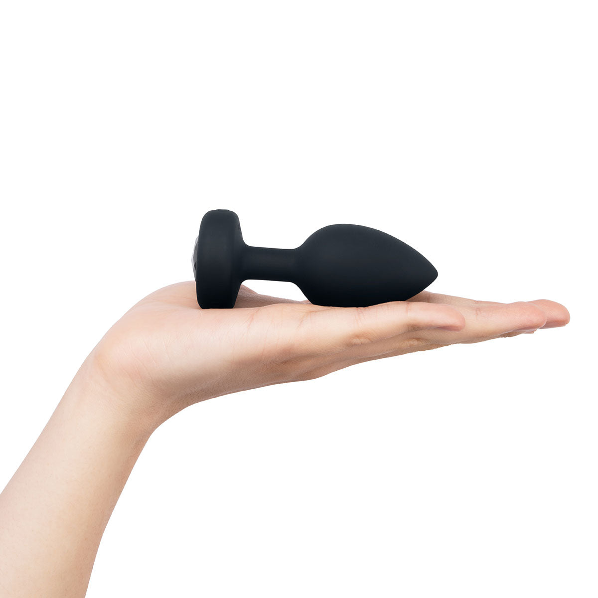 b-Vibe Vibrating Jewel Plug M/L - Negro