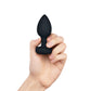b-Vibe Vibrating Jewel Plug M/L - Negro