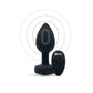 b-Vibe Vibrating Jewel Plug M/L - Negro
