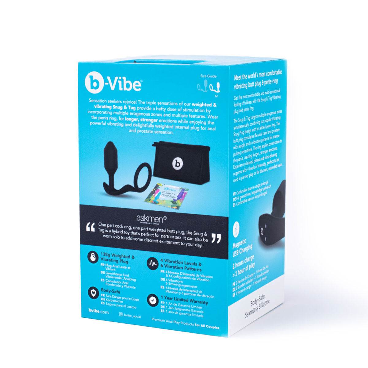 b-Vibe Vibrating Snug & Tug M Negro