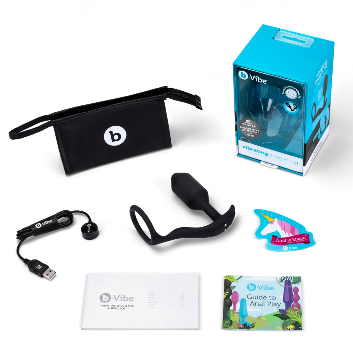 b-Vibe Vibrating Snug & Tug M Negro