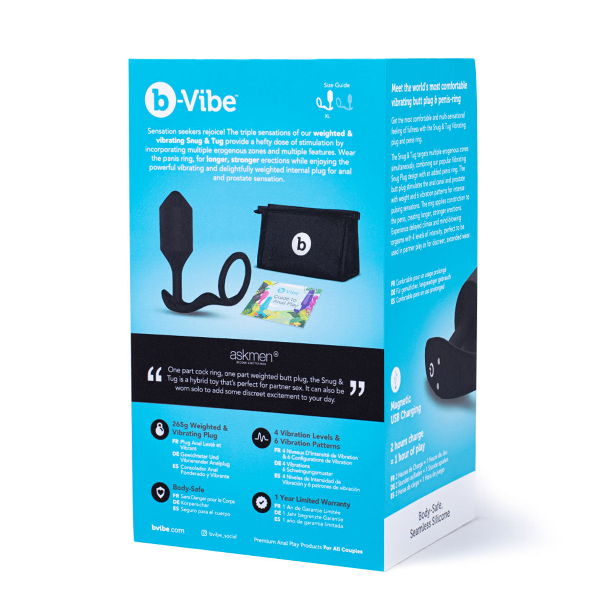 b-Vibe Snug & Tug Vibrant XL Noir