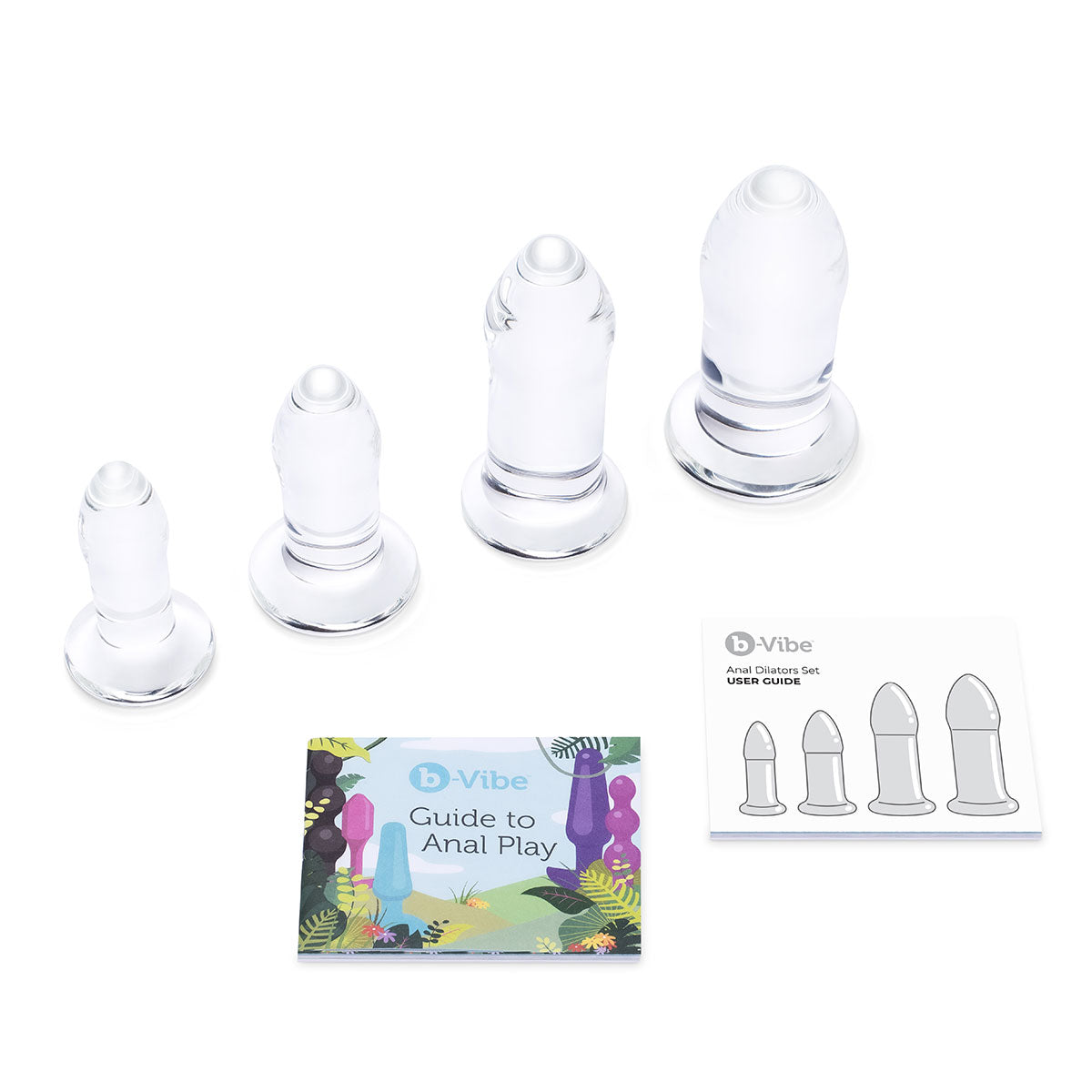 Juego de dilatadores anales de cristal b-Vibe