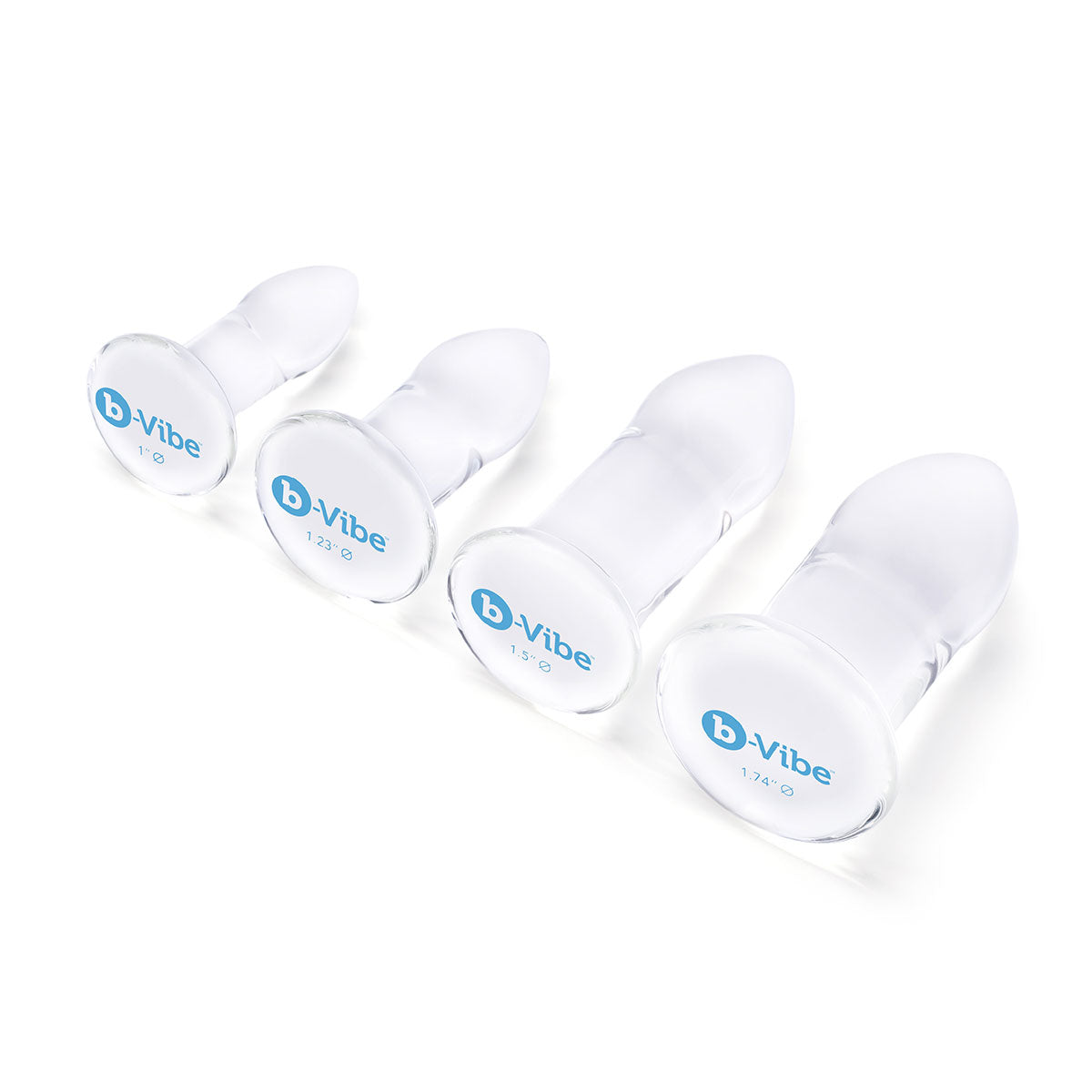 Juego de dilatadores anales de cristal b-Vibe