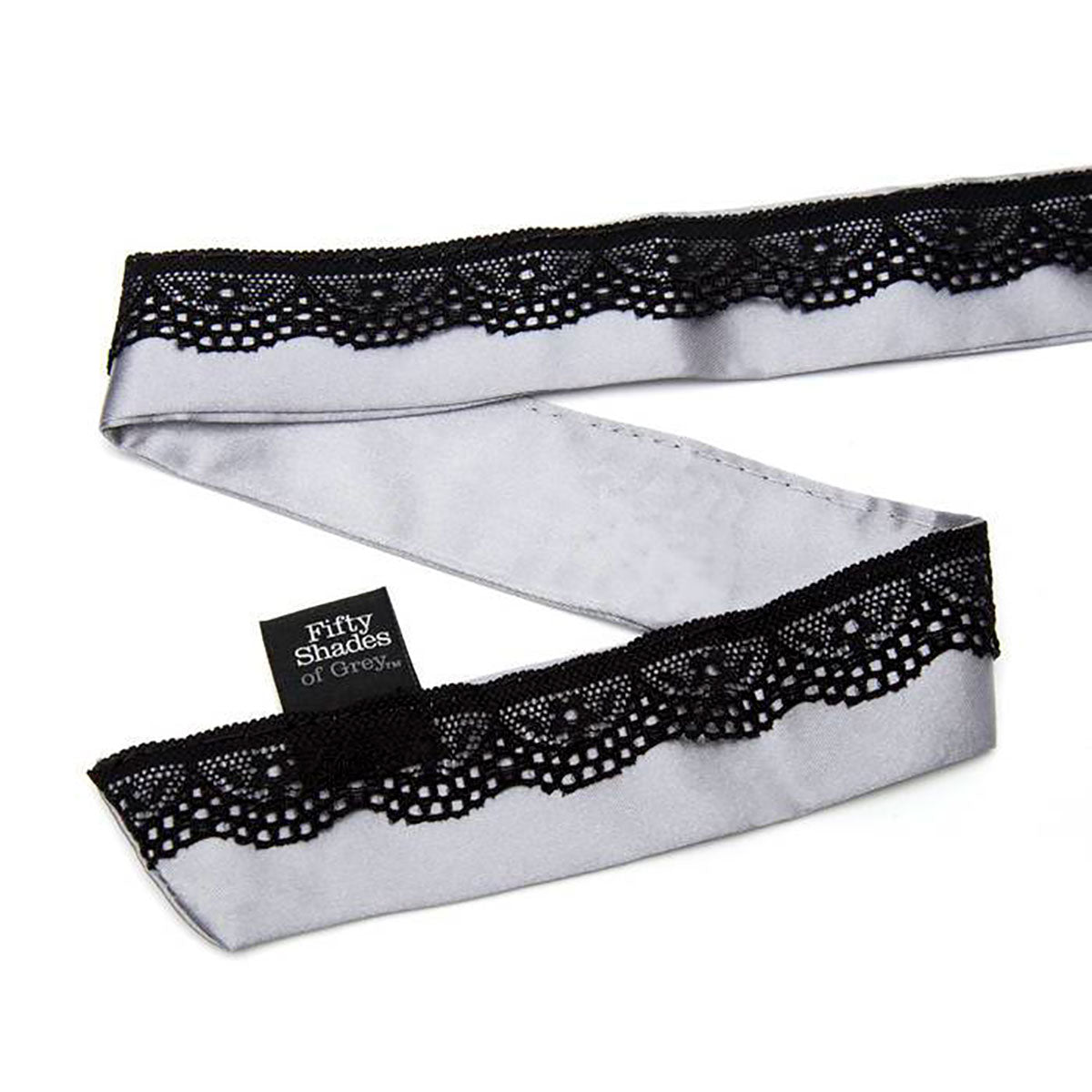 Cincuenta sombras: Collar de satén y pinzas para pezones Play Nice