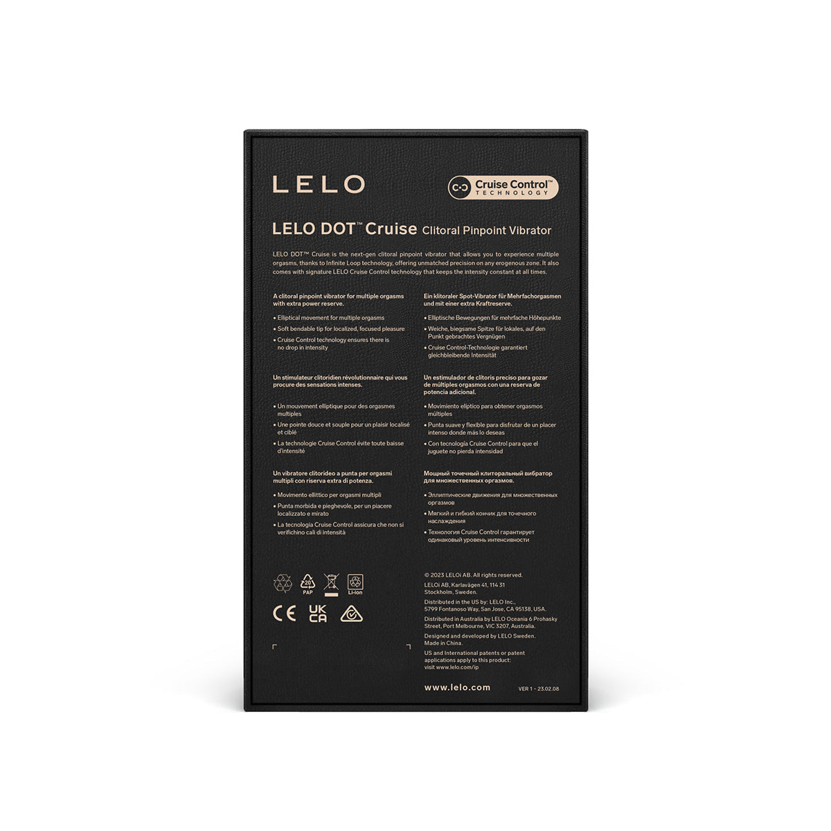 LELO Dot Cruise Vibe de precisión - Sorbete de limón