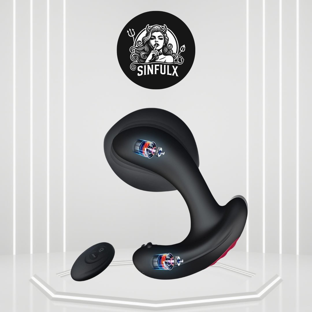 Vibrador anal inflable expandible