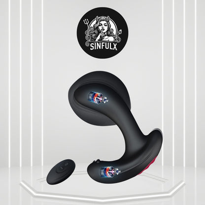 Vibrador anal inflable expandible