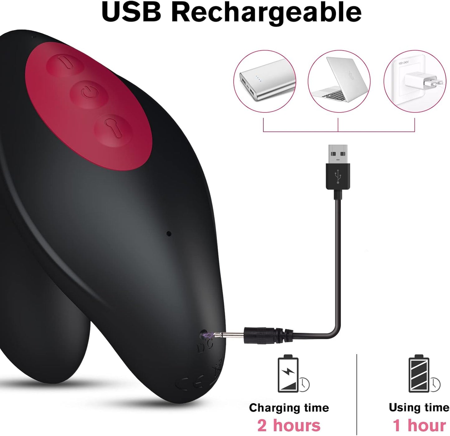Vibrador anal inflable expandible