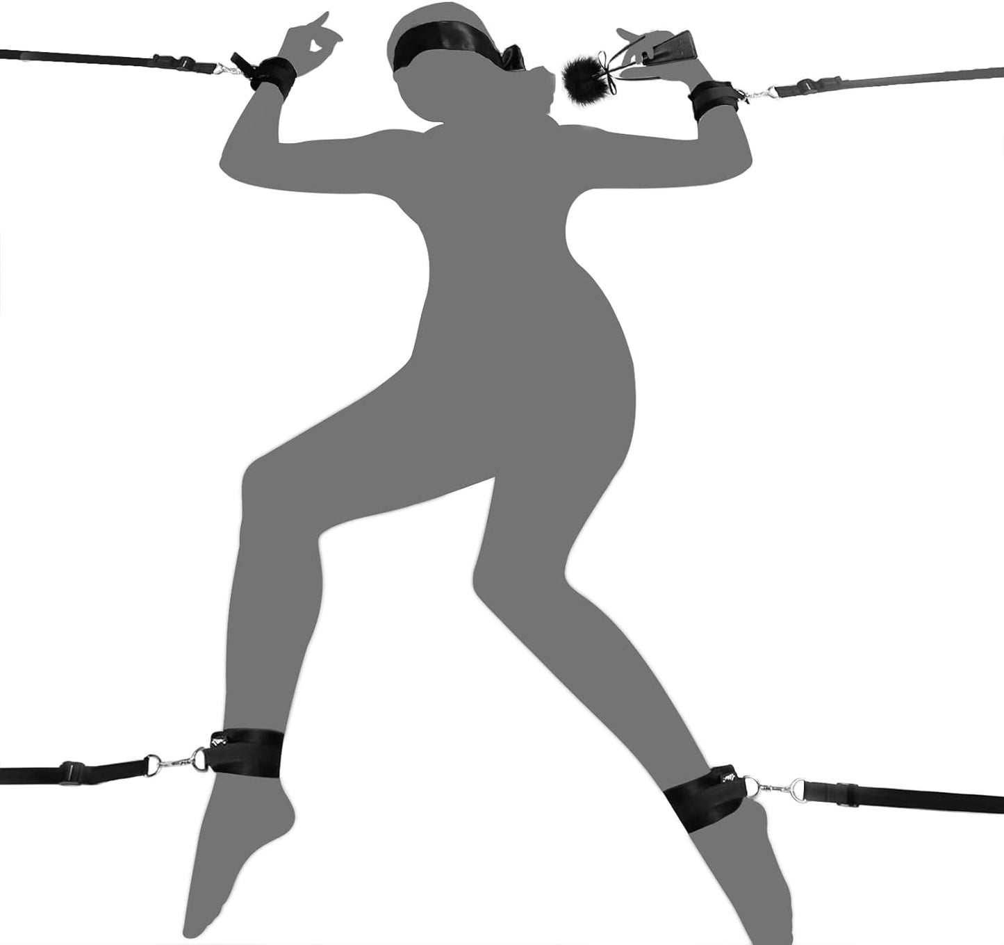 Kit de sujeción ajustable para cama de BDSM