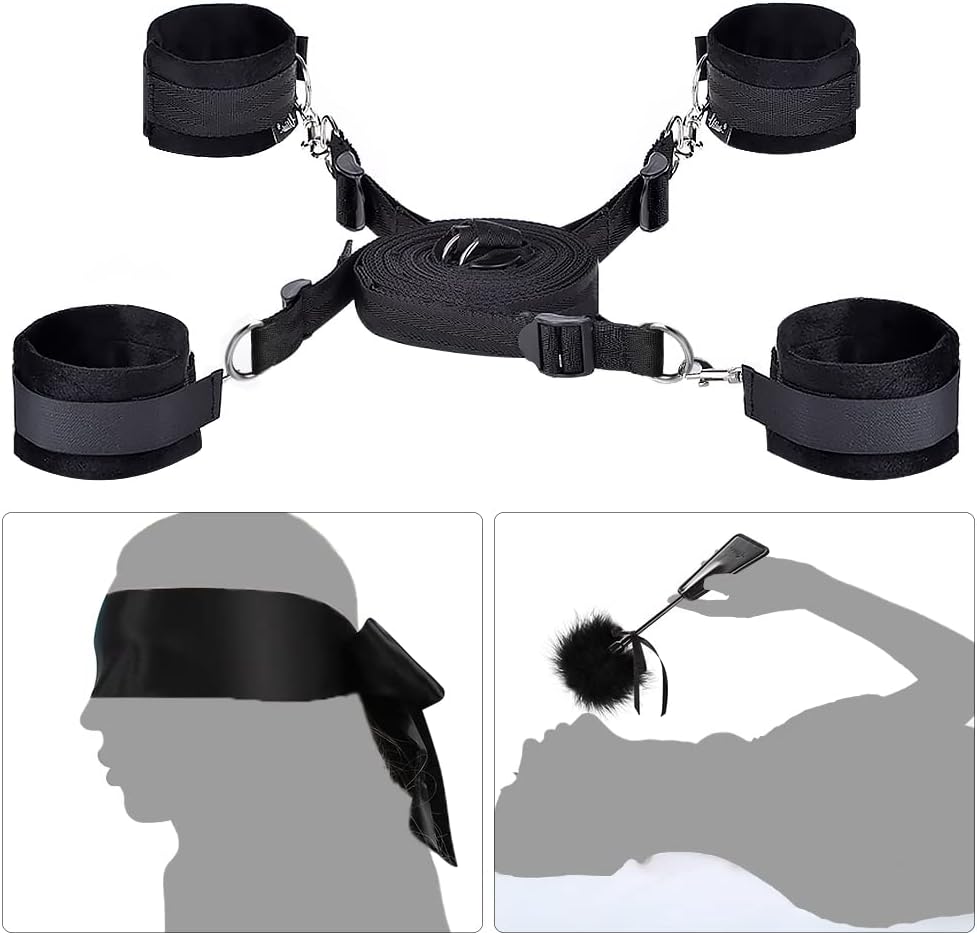 Kit de sujeción ajustable para cama de BDSM