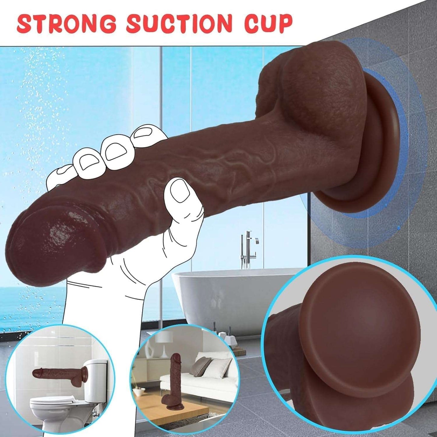 Dildo realista de silicona BBD