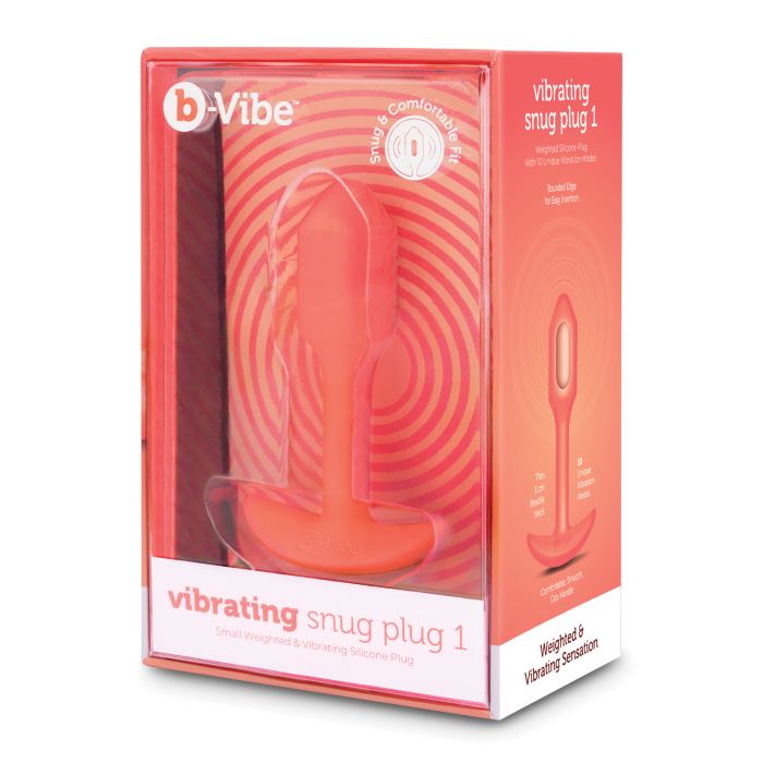 b-Vibe Vibrating Snug Plug 1 S Naranja