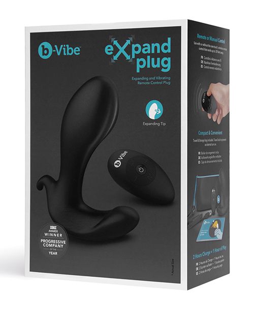 b-Vibe Expand Vibrating Plug - Black