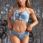 Denim Bra and Panty Set