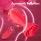Vibrador anal inflable Rosa con mando a distancia