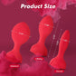 Vibrador anal inflable Rosa con mando a distancia