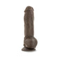 Dildo Grande con Bolas Blush Au Naturel de 25 cm Marrón