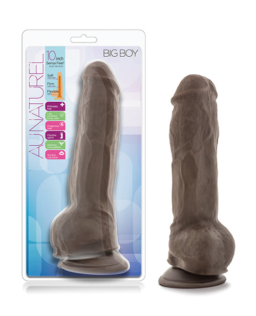 Dildo Grande con Bolas Blush Au Naturel de 25 cm Marrón