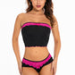 Mesh Tube Top and Shorts