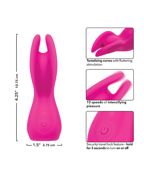 Vibrador recargable Cascade Flutter - Rosa