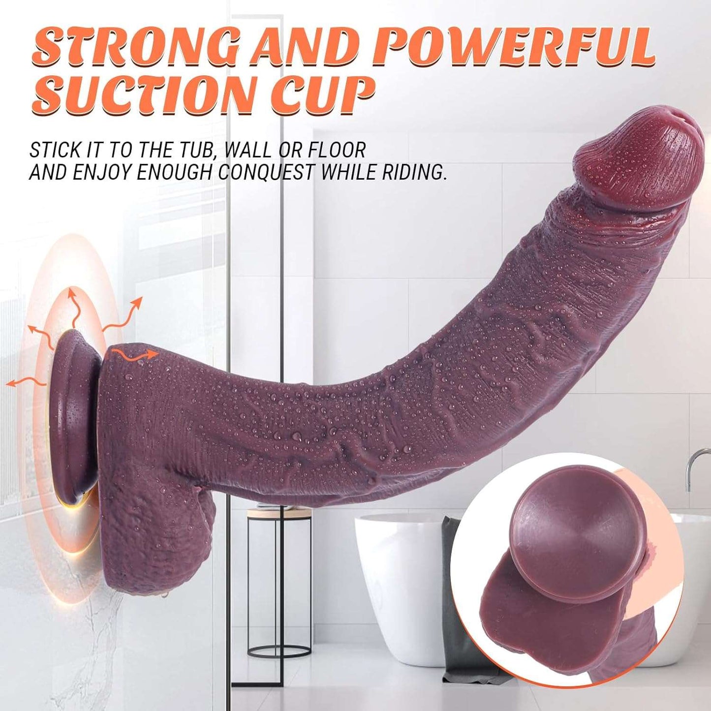 Dildo realista enorme de 30 cm CoffeeBean