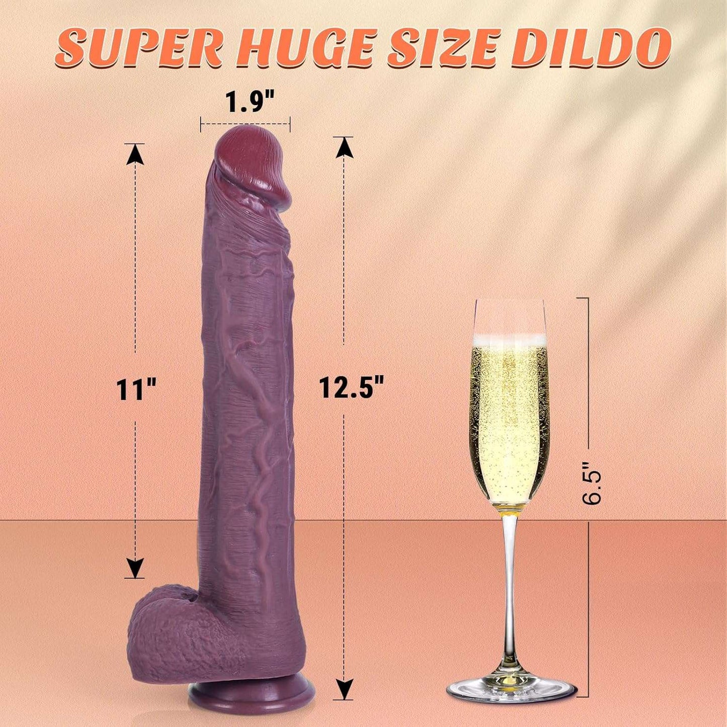 Dildo realista enorme de 30 cm CoffeeBean