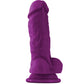 Colours Pleasures Dildo Morado Grueso de Silicona de Grado Médico de 5 Pulgadas