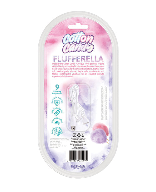 Vibrador de silicona de grado médico Flufferella rompemuelas algodón de azúcar