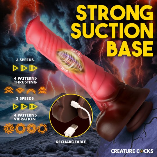 Criaturas Vergas Lujo Dildo de Centauro Penetrador y Vibrador